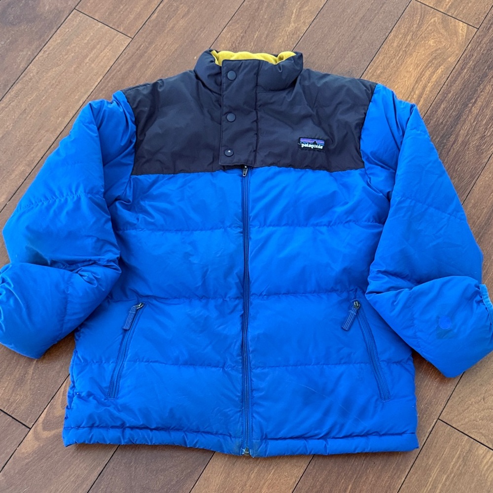 Patagonia Kids Puffer Jacket in Blue and Black